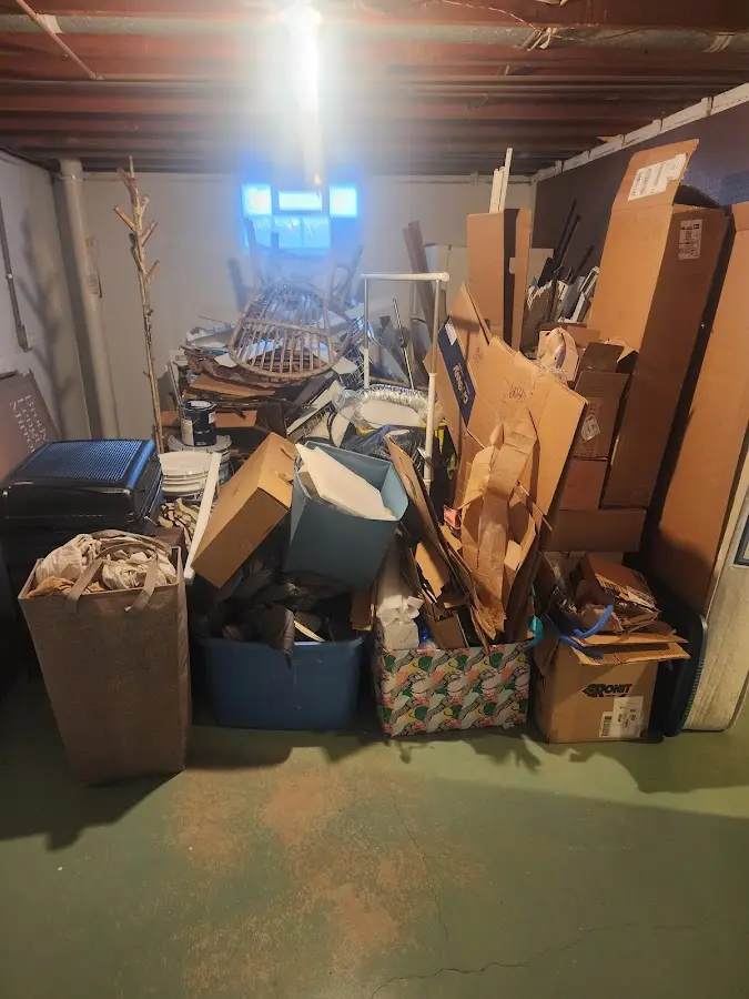 Roll-off dumpster container at job site for 40 Yard Dumpster Rental in Worcester